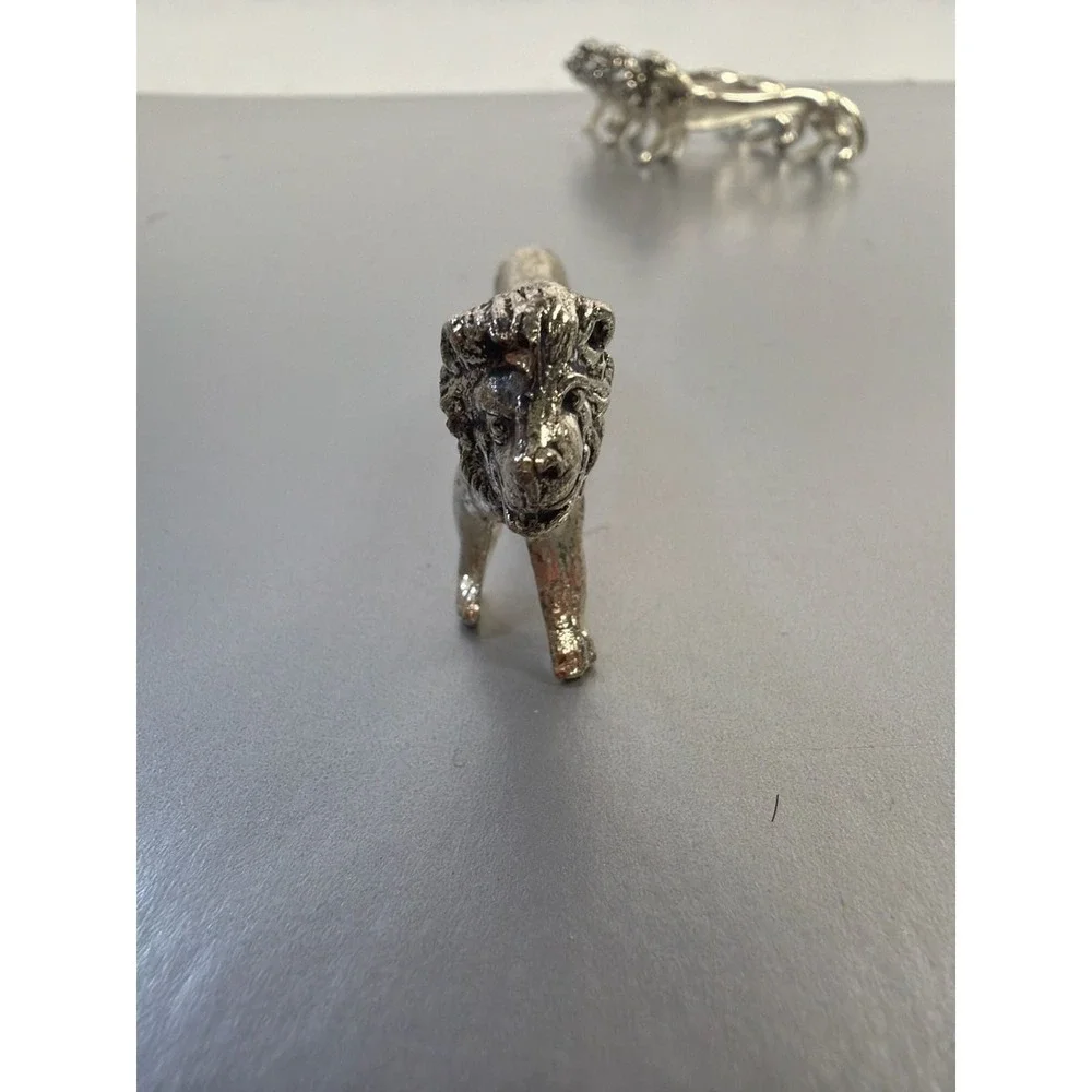 Vintage Silver Plated Lion Figurine Knife Rests - Set of 4